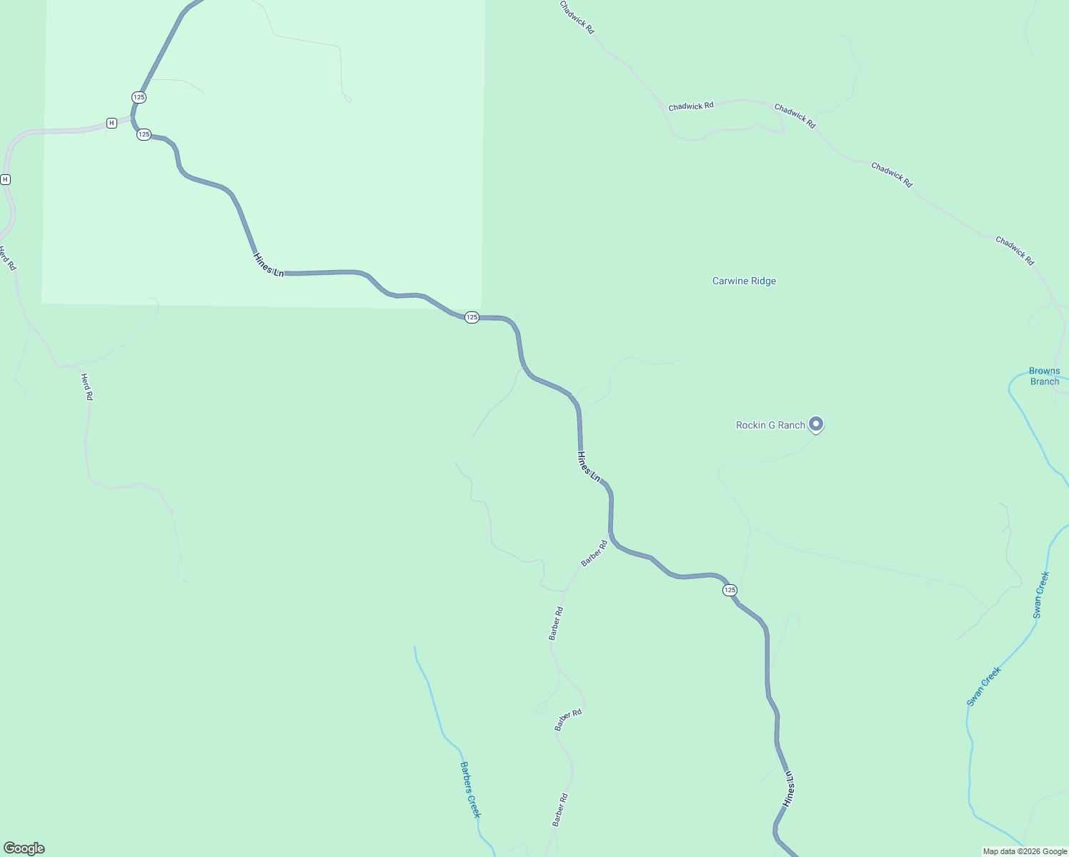map of restaurants, bars, coffee shops, grocery stores, and more near 9561 Missouri 125 in Chadwick