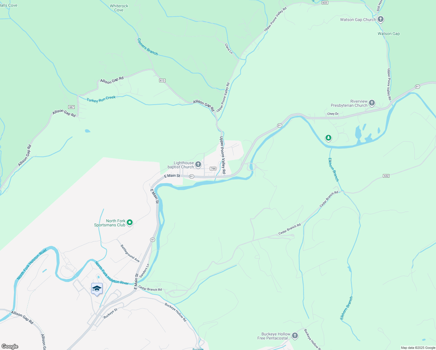 map of restaurants, bars, coffee shops, grocery stores, and more near 1694 Saltville Highway in Saltville