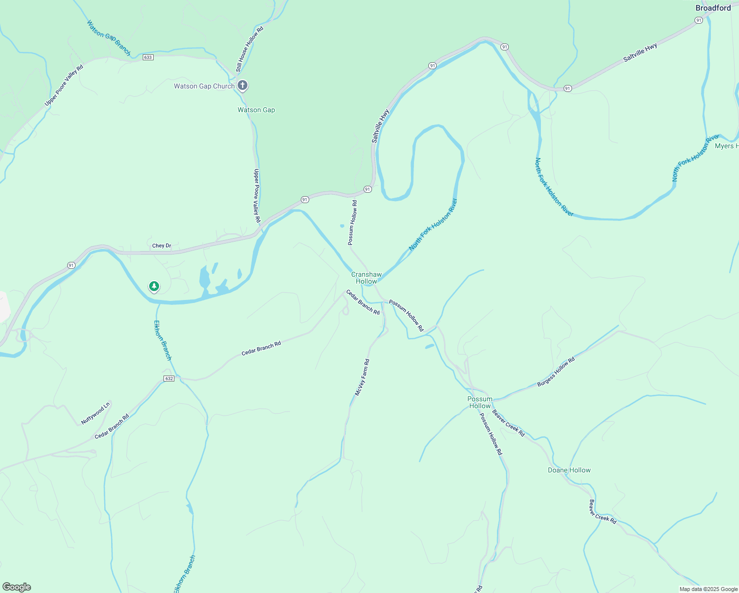 map of restaurants, bars, coffee shops, grocery stores, and more near 308 Possum Hollow Road in Saltville