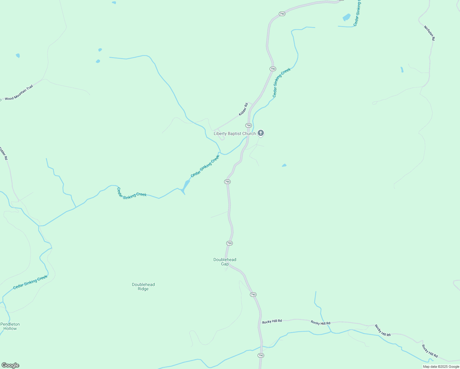 map of restaurants, bars, coffee shops, grocery stores, and more near Highway 790 in Monticello