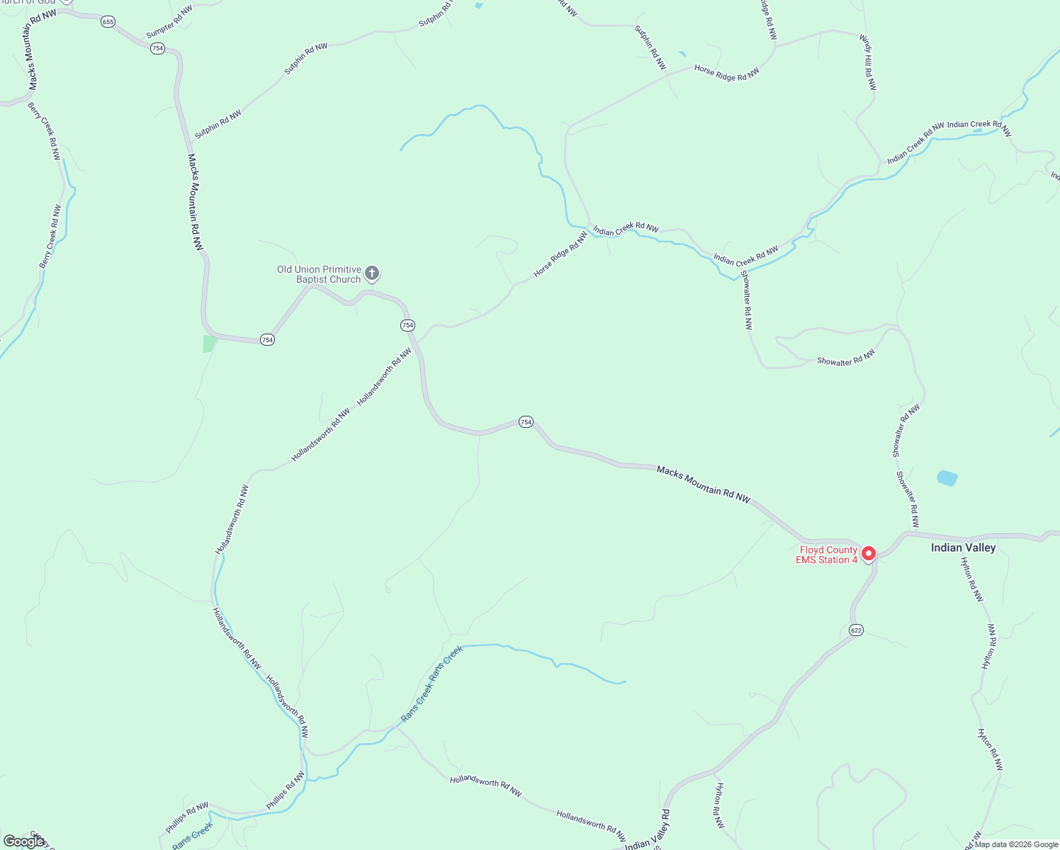 map of restaurants, bars, coffee shops, grocery stores, and more near 778 Macks Mountain Road Northwest in Indian Valley