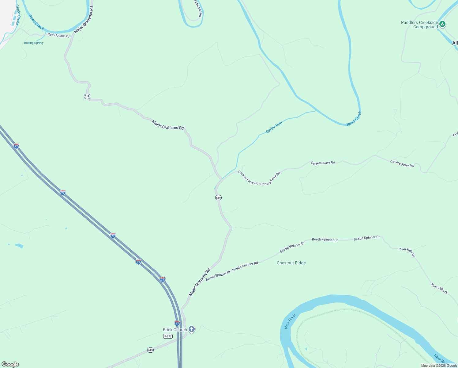 map of restaurants, bars, coffee shops, grocery stores, and more near in Fort Chiswell