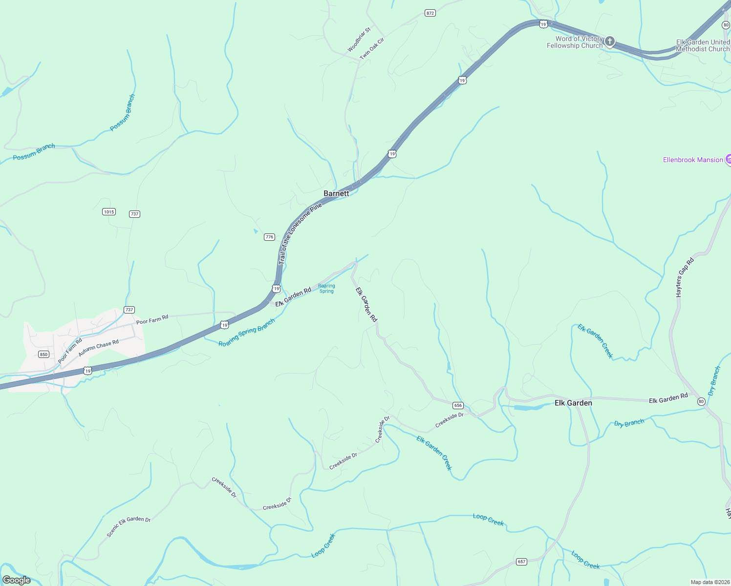map of restaurants, bars, coffee shops, grocery stores, and more near 757 Elk Garden Road in Lebanon