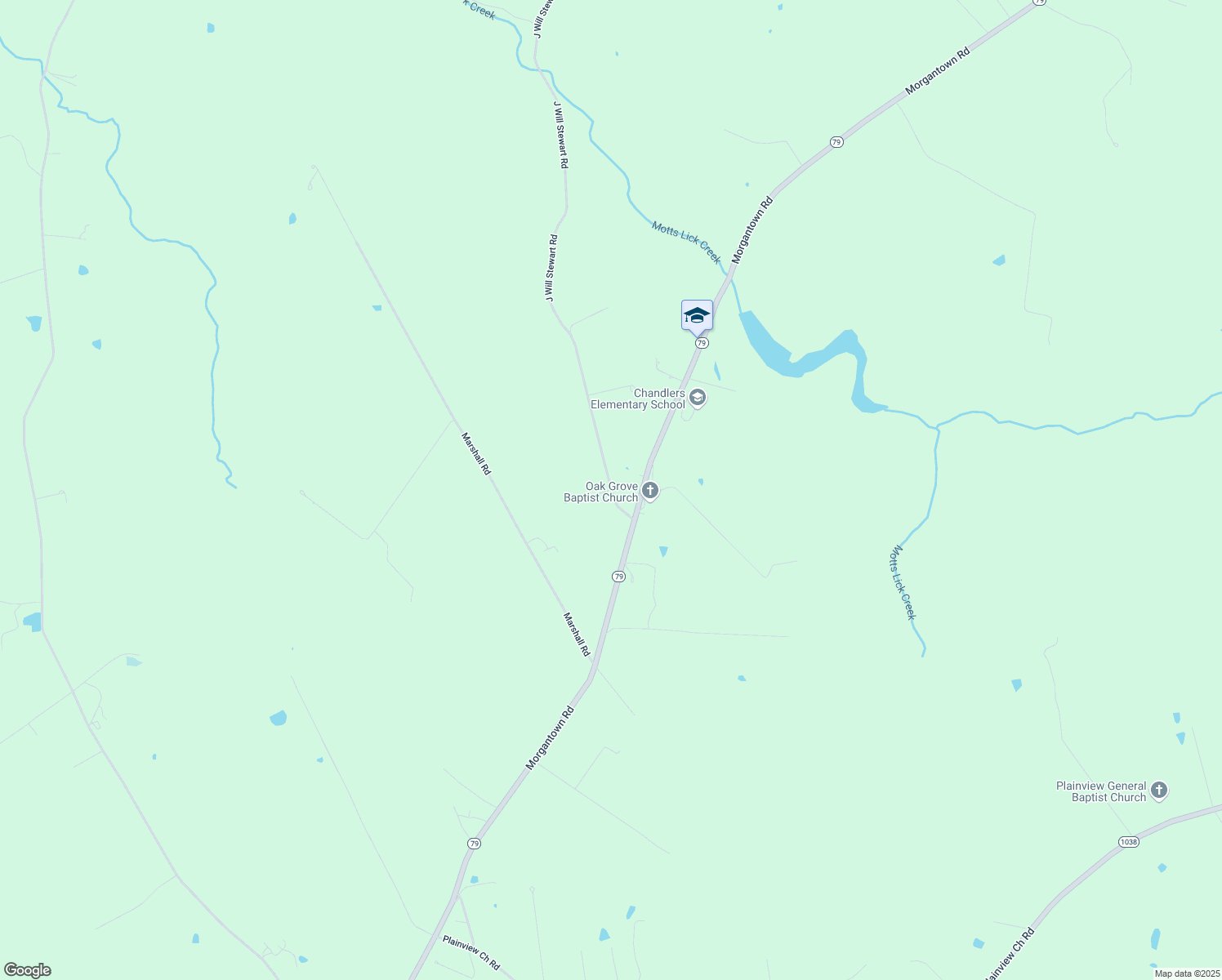 map of restaurants, bars, coffee shops, grocery stores, and more near 100 Jerry Dean Thomas Road in Russellville
