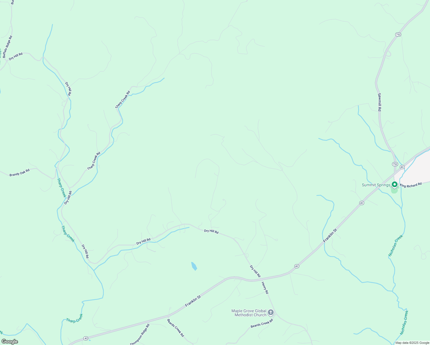 map of restaurants, bars, coffee shops, grocery stores, and more near 401 Gatewood Lane in Ferrum