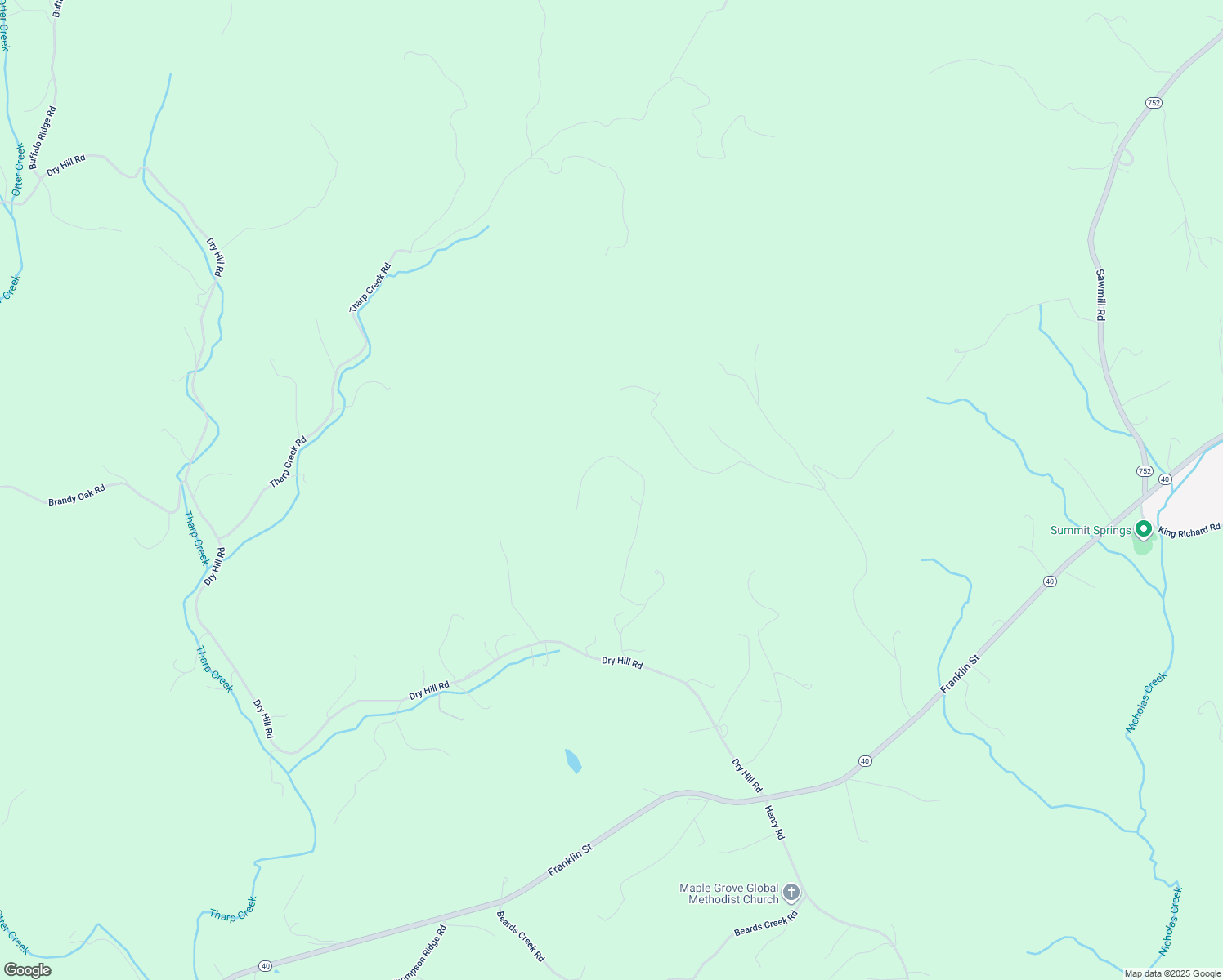 map of restaurants, bars, coffee shops, grocery stores, and more near 401 Gatewood Lane in Ferrum
