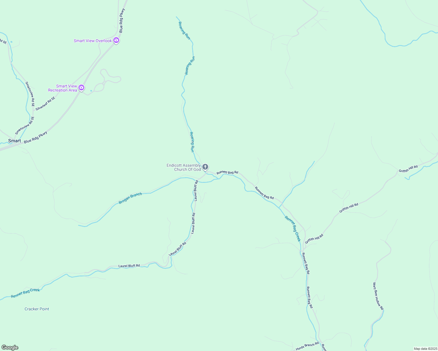 map of restaurants, bars, coffee shops, grocery stores, and more near 2611 Runnett Bag Road in Ferrum