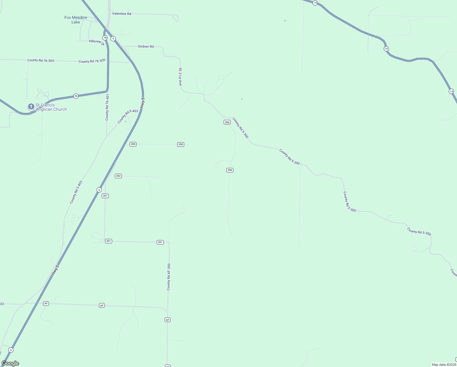 map of restaurants, bars, coffee shops, grocery stores, and more near County Road 306 in Ava