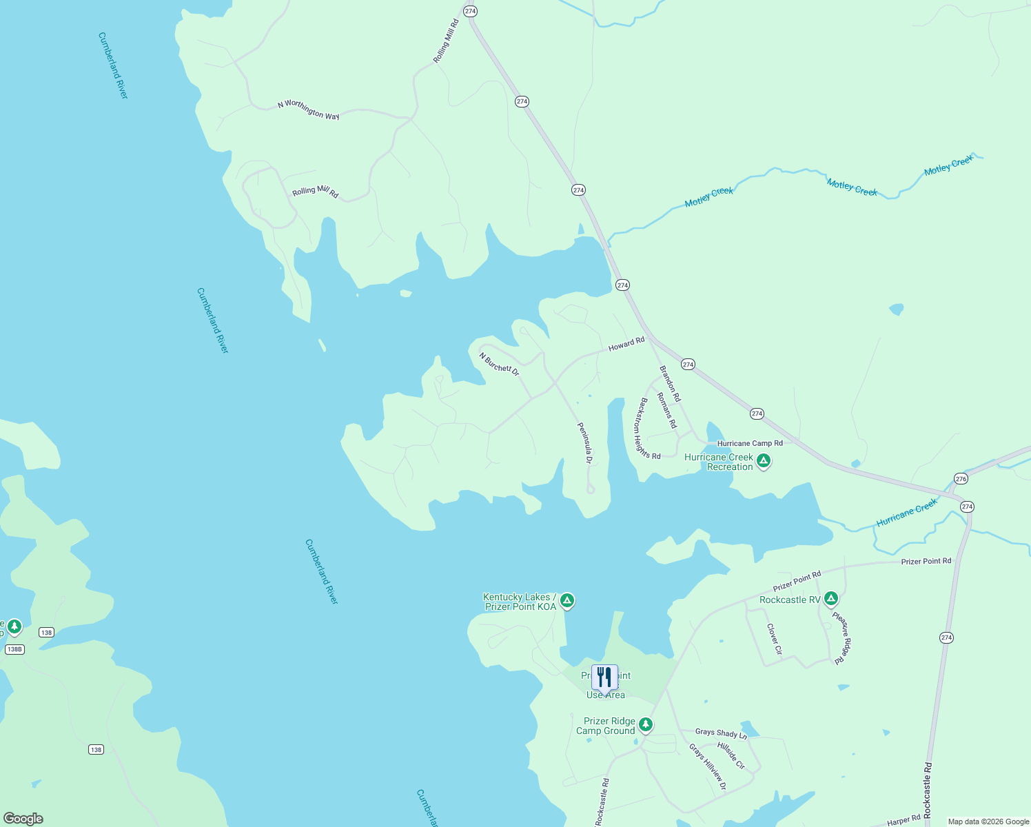 map of restaurants, bars, coffee shops, grocery stores, and more near 166 Gallant Road in Eddyville