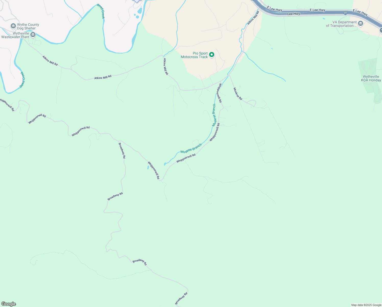 map of restaurants, bars, coffee shops, grocery stores, and more near 538 Whippoorwill Road in Wytheville