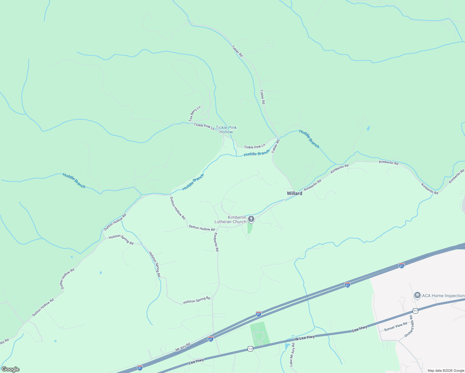 map of restaurants, bars, coffee shops, grocery stores, and more near Ridgetop Drive in Rural Retreat
