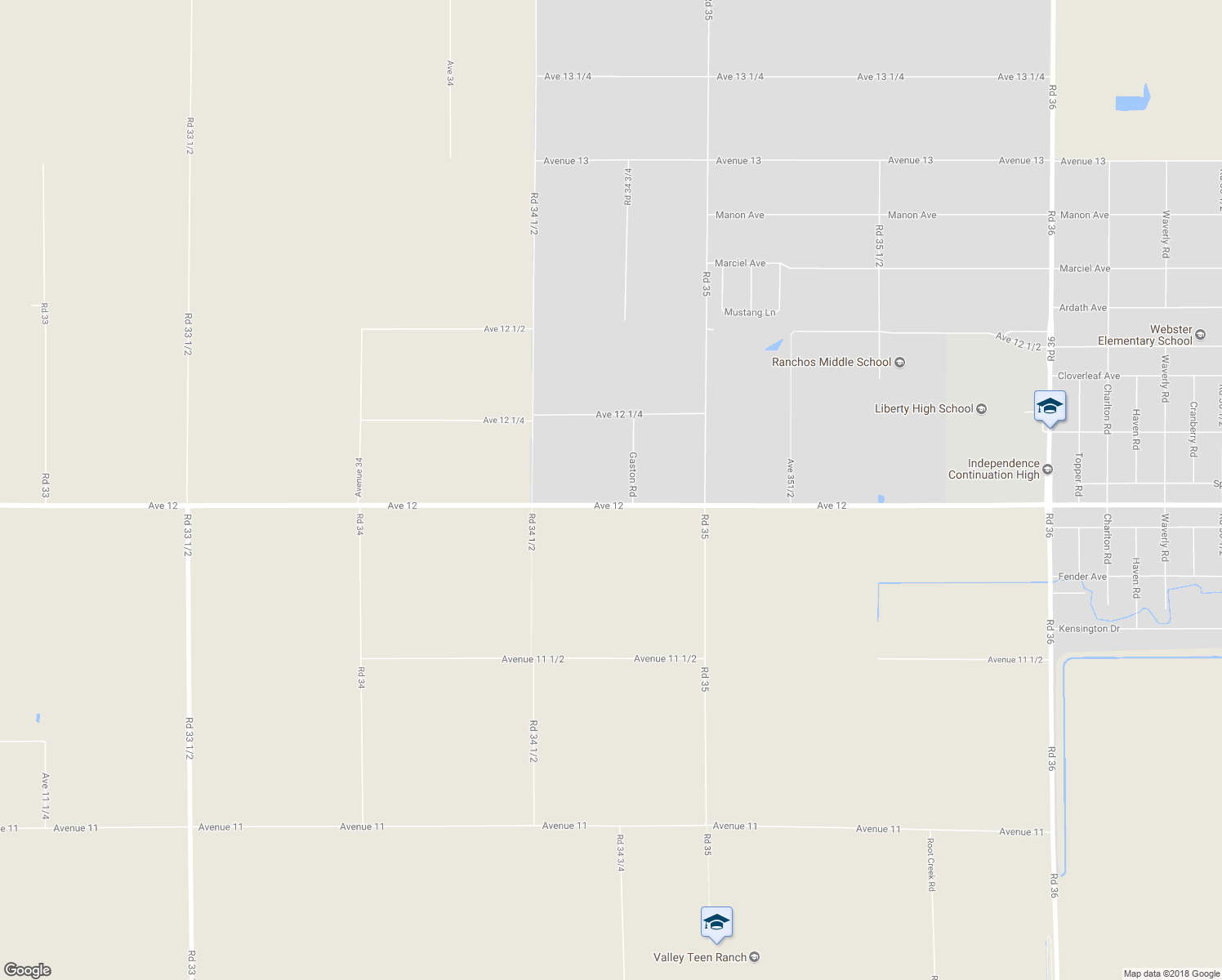 map of restaurants, bars, coffee shops, grocery stores, and more near 34681 Avenue 12 in Madera