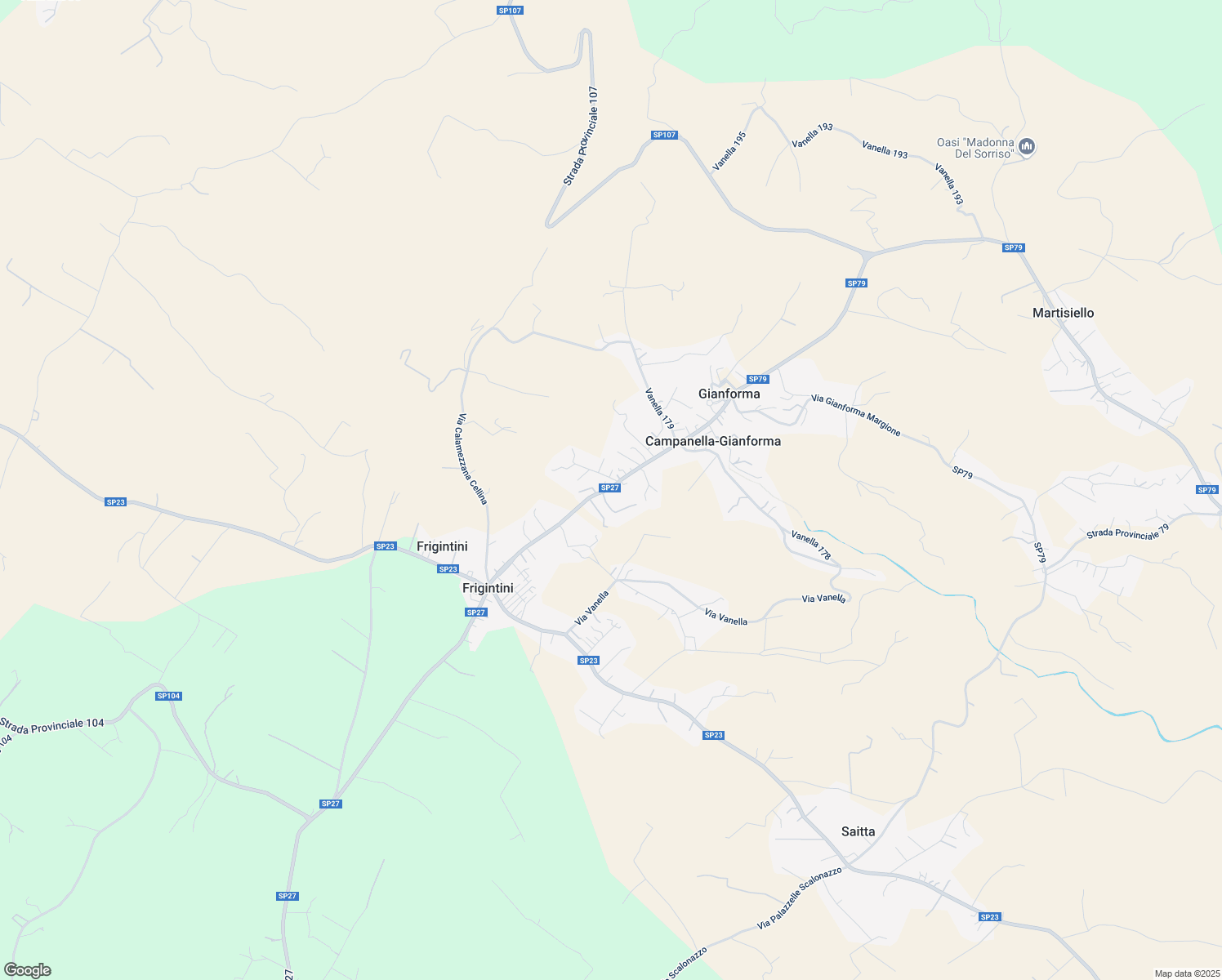 map of restaurants, bars, coffee shops, grocery stores, and more near 421 Via Gianforma Margione in Campanella-gianforma