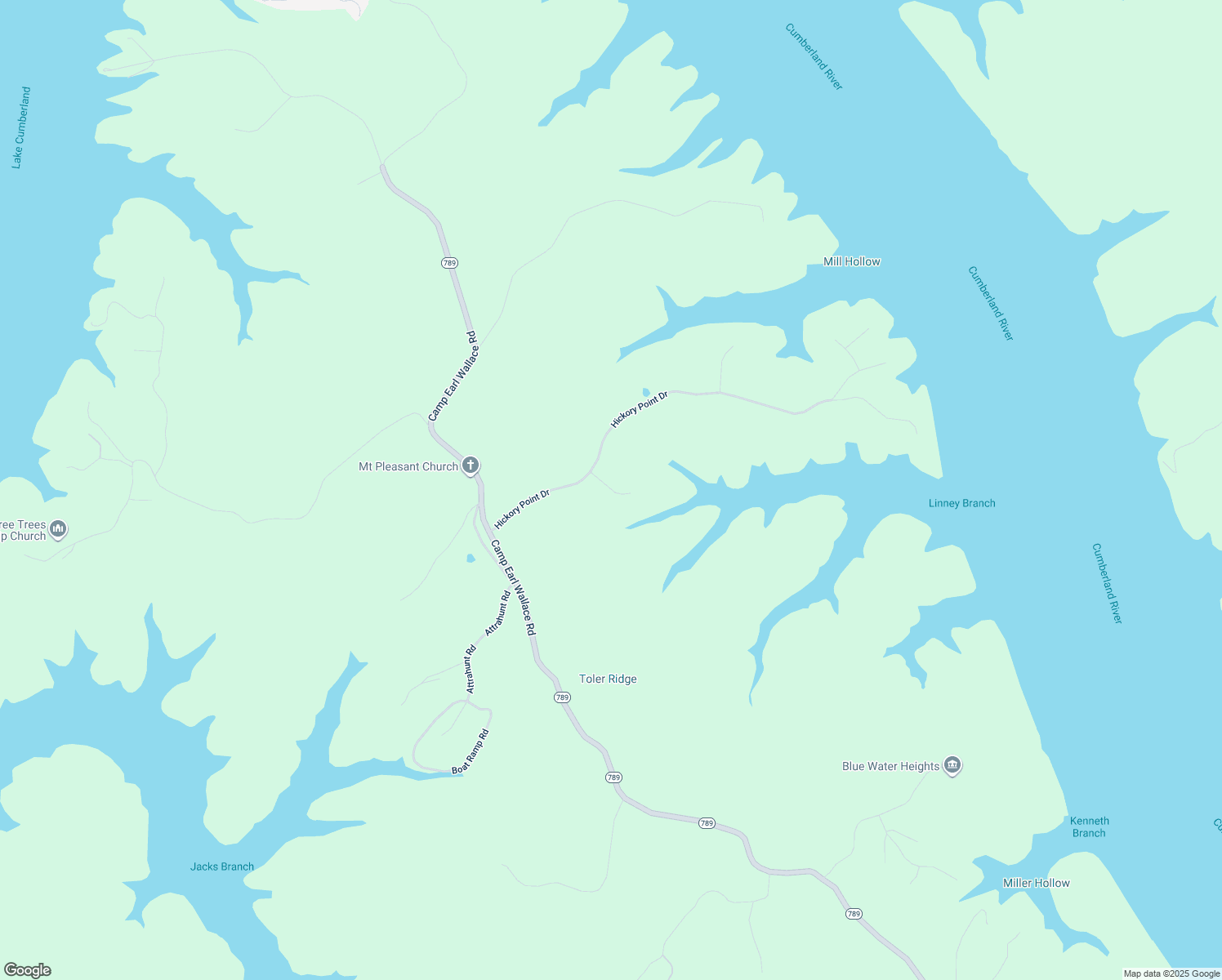 map of restaurants, bars, coffee shops, grocery stores, and more near Cedar Point Lane in Wayne County