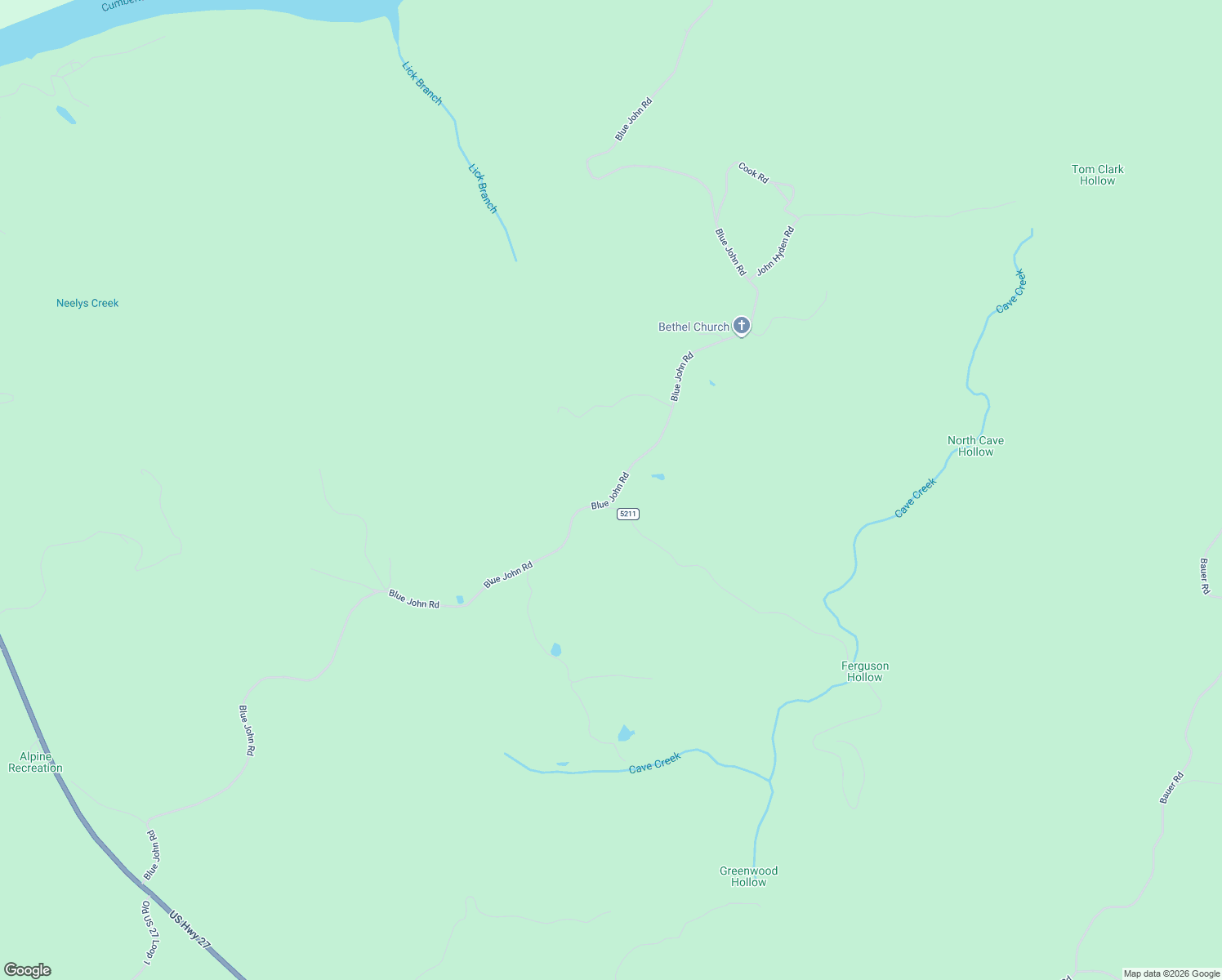 map of restaurants, bars, coffee shops, grocery stores, and more near 2168 Blue John Road in Burnside