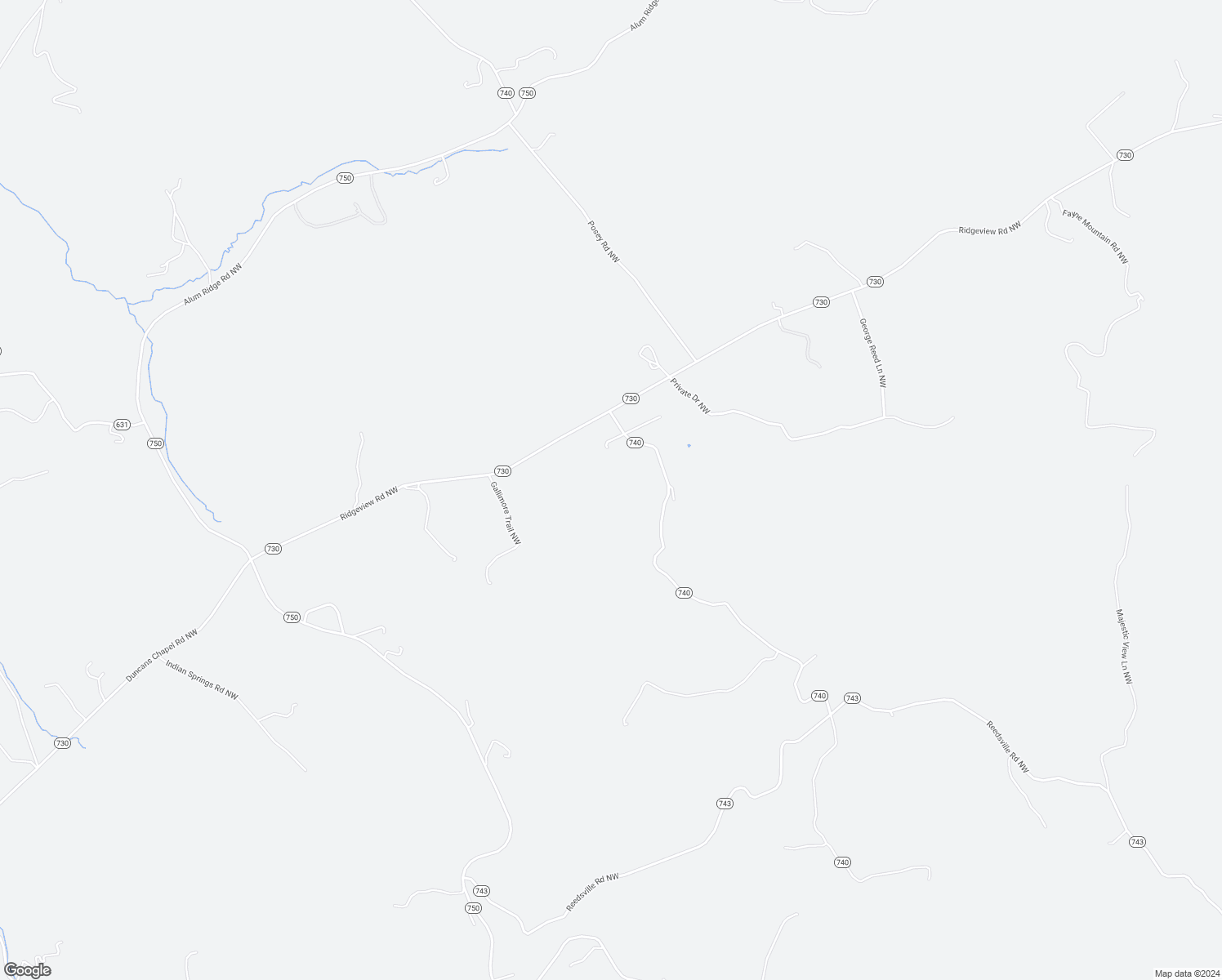 map of restaurants, bars, coffee shops, grocery stores, and more near 210 Weeks Road Northwest in Floyd