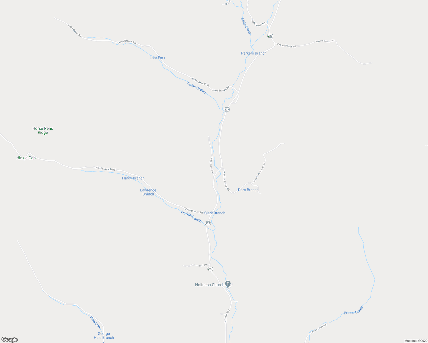 map of restaurants, bars, coffee shops, grocery stores, and more near 22 Smith Creek Road in Flat Lick