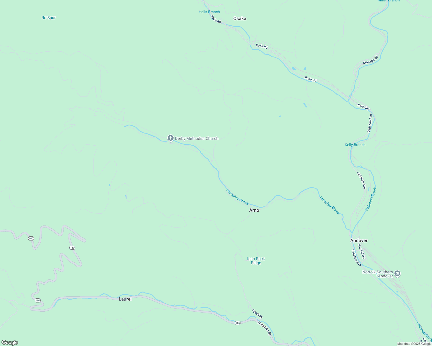 map of restaurants, bars, coffee shops, grocery stores, and more near State Route 686 in Wise County