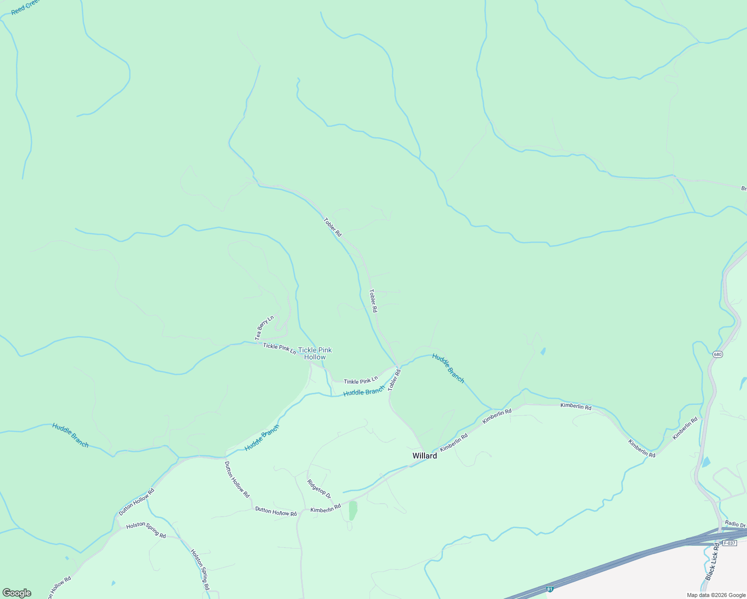 map of restaurants, bars, coffee shops, grocery stores, and more near Tobler Road in Wythe County
