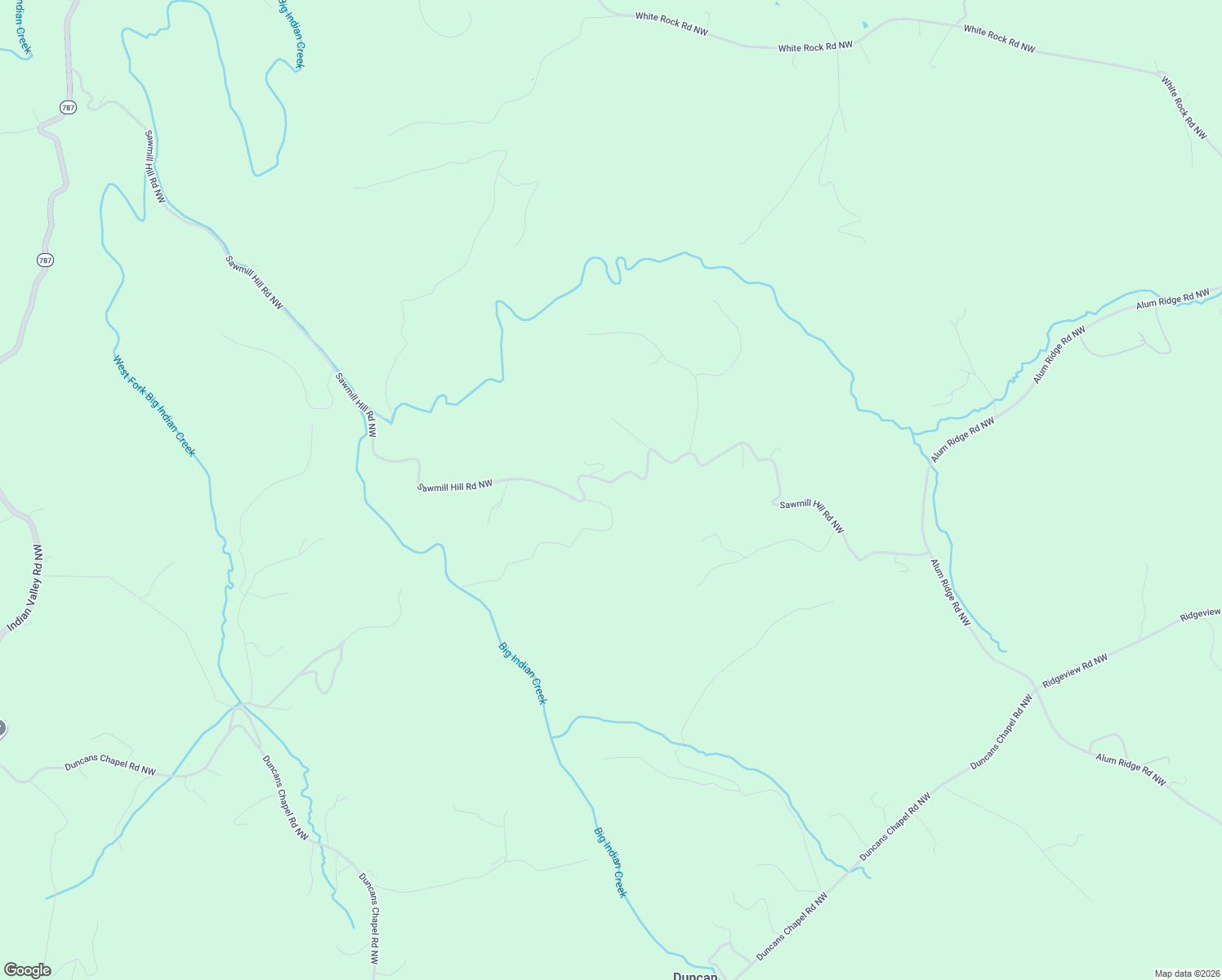 map of restaurants, bars, coffee shops, grocery stores, and more near 1388 Sawmill Hill Road Northwest in Willis