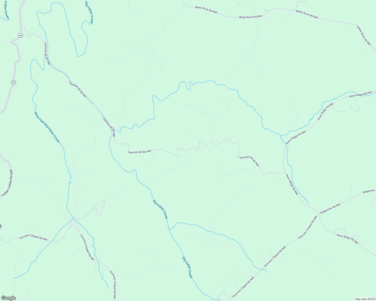 map of restaurants, bars, coffee shops, grocery stores, and more near 1388 Sawmill Hill Road Northwest in Willis