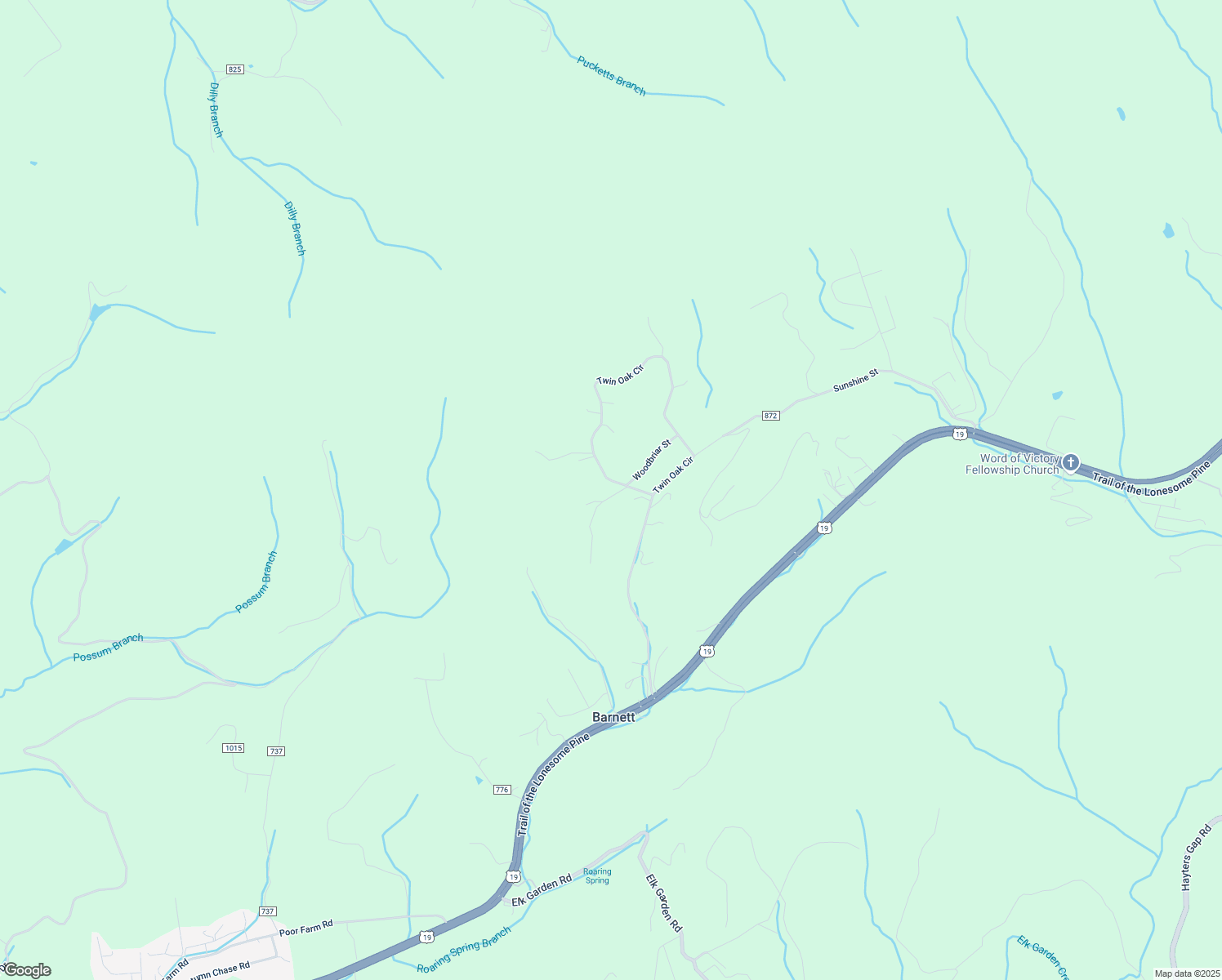 map of restaurants, bars, coffee shops, grocery stores, and more near County Road 891 in Lebanon