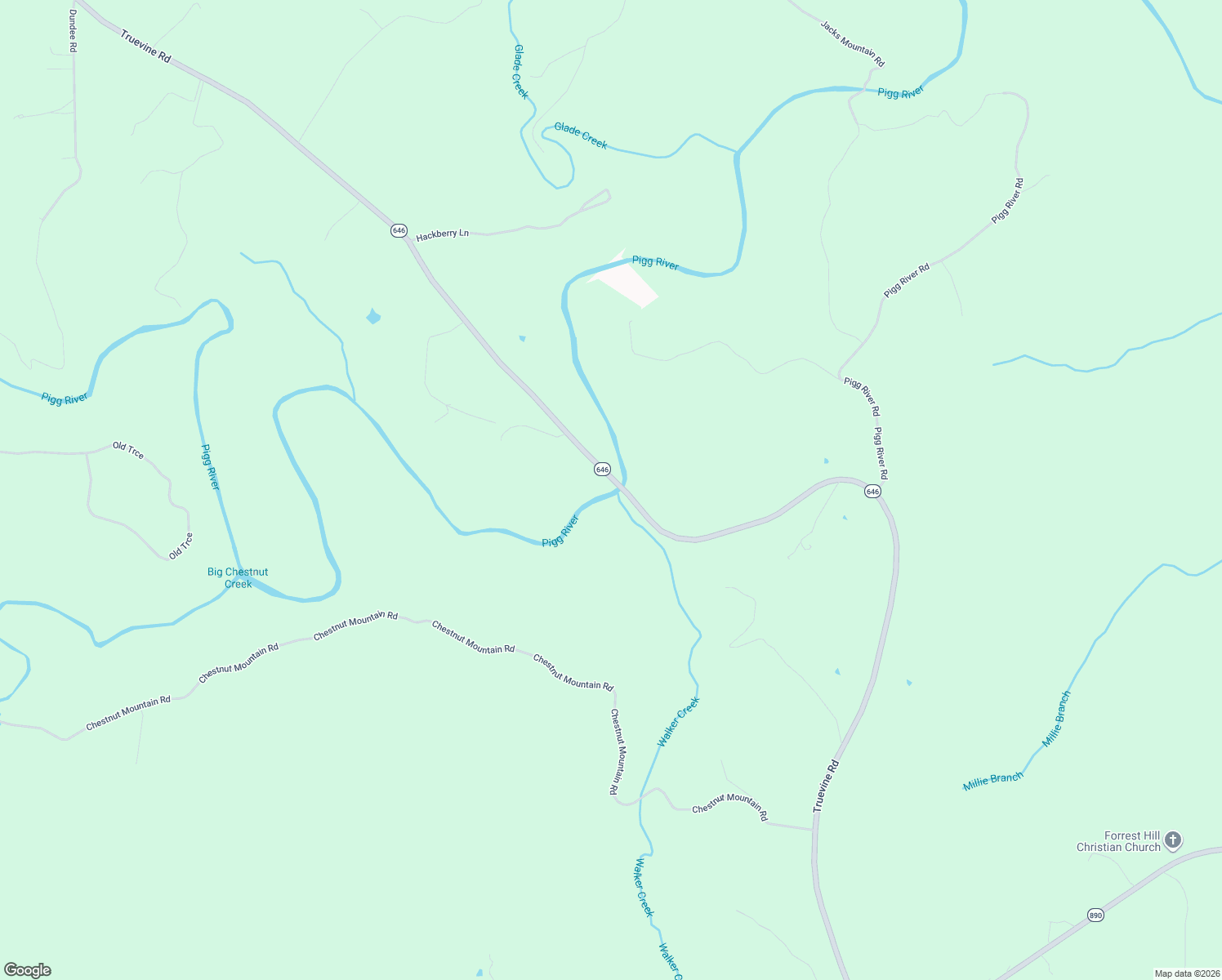 map of restaurants, bars, coffee shops, grocery stores, and more near 6613 Truevine Road in Glade Hill