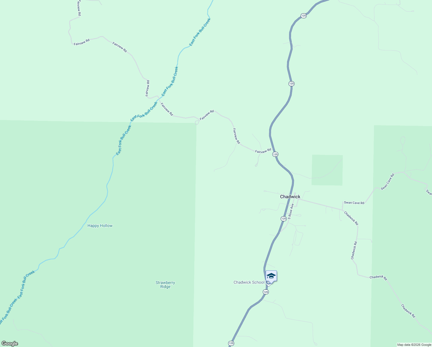 map of restaurants, bars, coffee shops, grocery stores, and more near 3225 Fairview Road in Chadwick