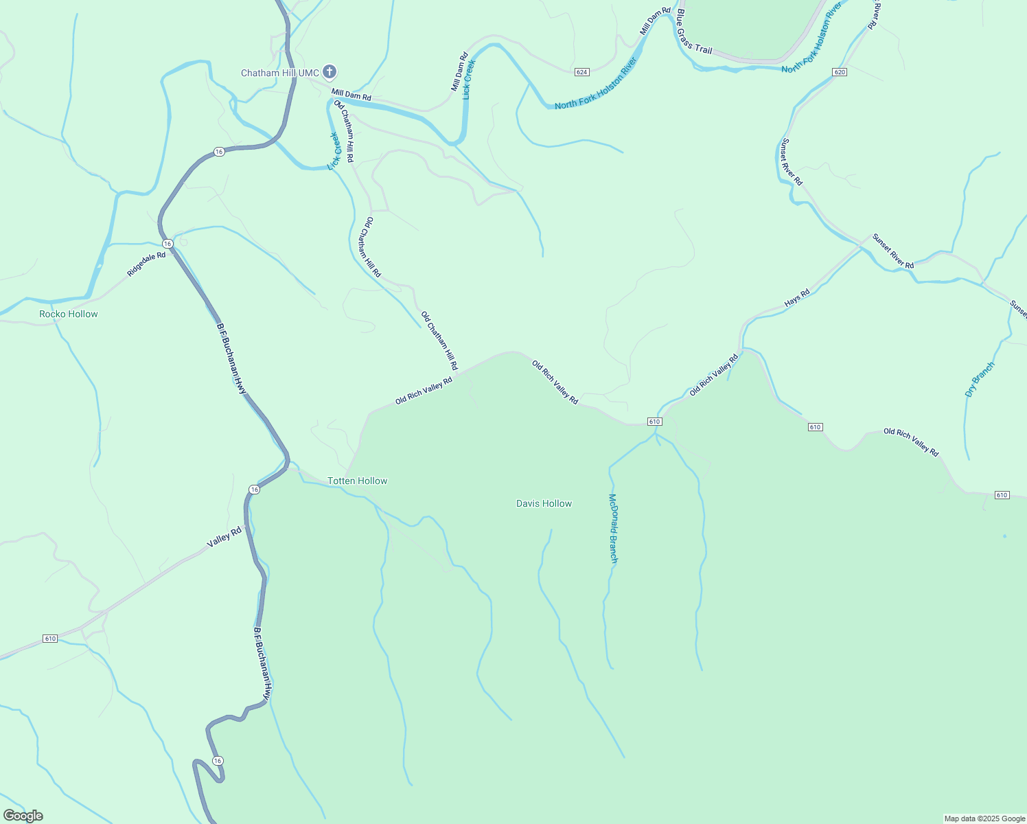 map of restaurants, bars, coffee shops, grocery stores, and more near 4008 Valley Road in Saltville