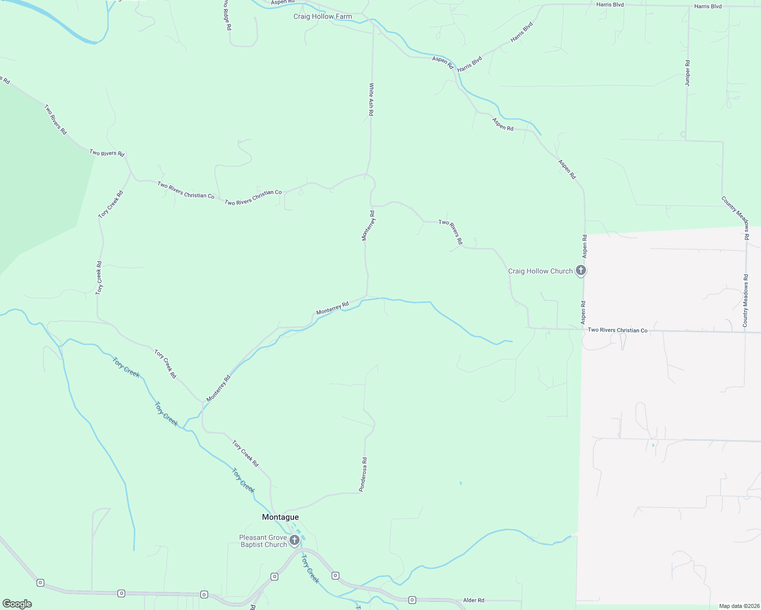 map of restaurants, bars, coffee shops, grocery stores, and more near 534 Monterrey Road in Highlandville