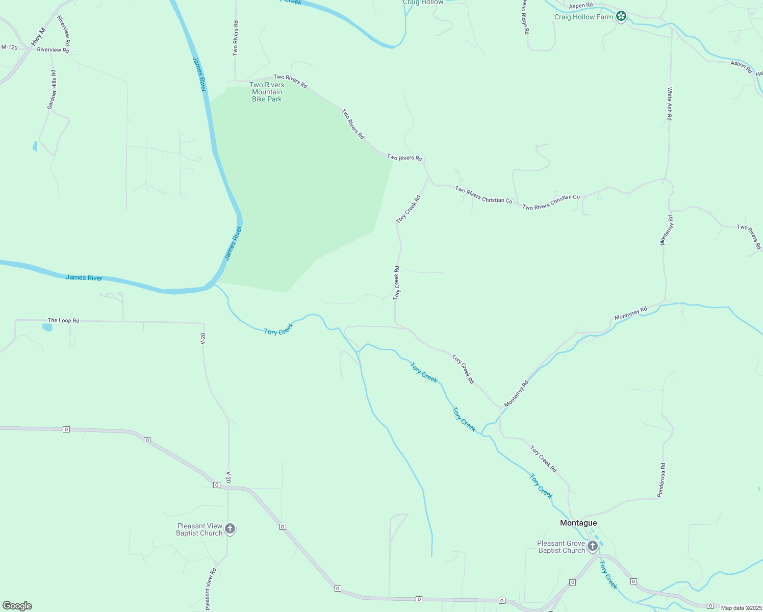 map of restaurants, bars, coffee shops, grocery stores, and more near 4060 Tory Creek Ridge in Highlandville