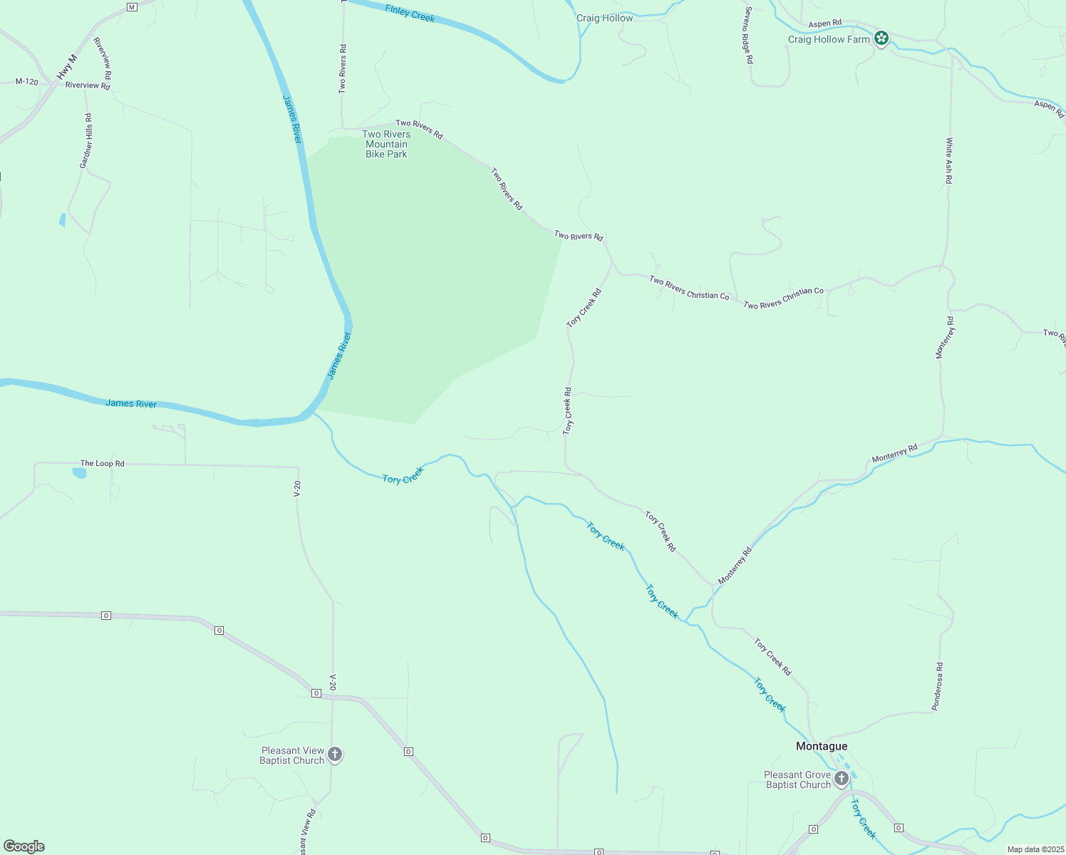 map of restaurants, bars, coffee shops, grocery stores, and more near 4060 Tory Creek Ridge in Highlandville