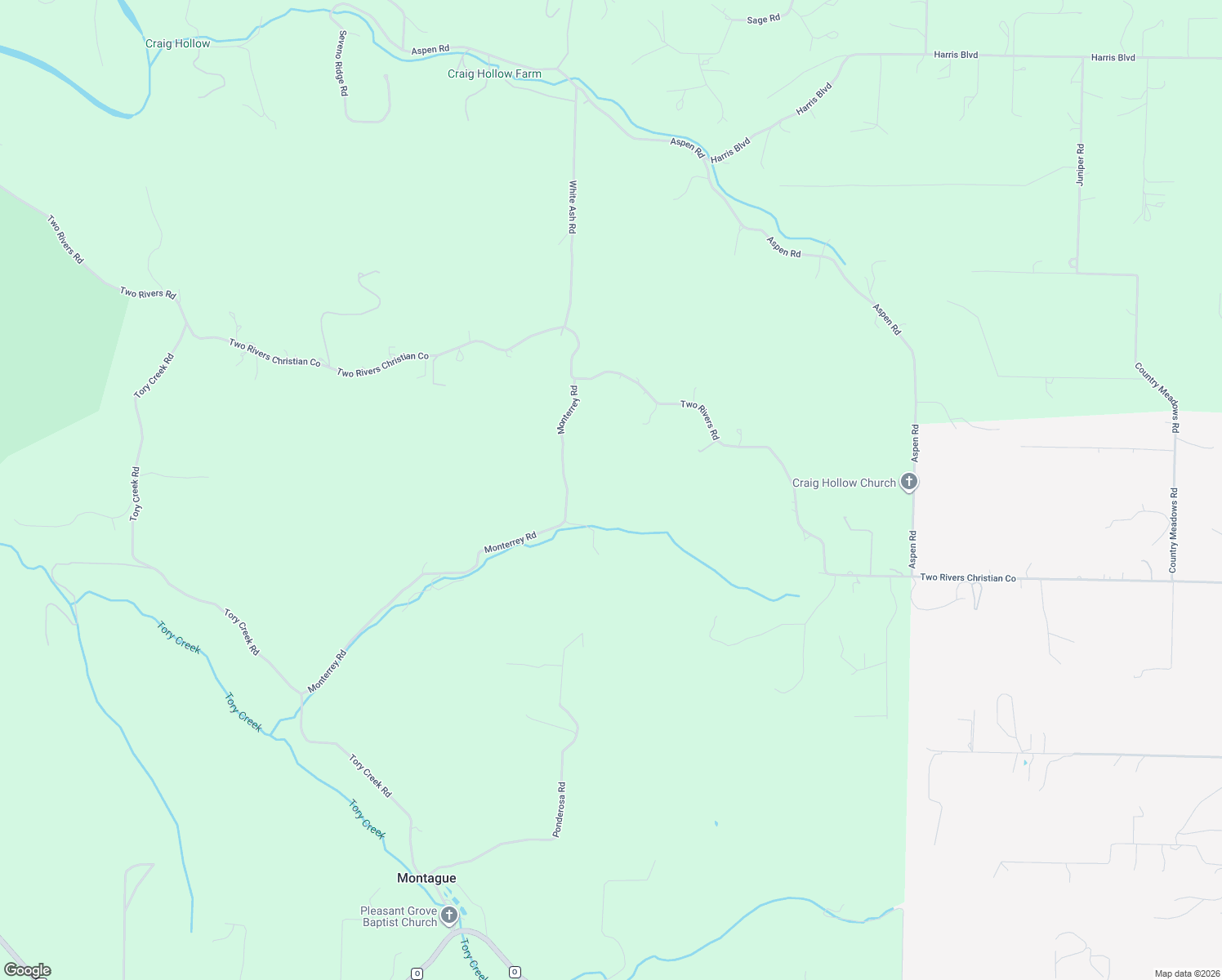 map of restaurants, bars, coffee shops, grocery stores, and more near 2364 Two Rivers Road in Highlandville