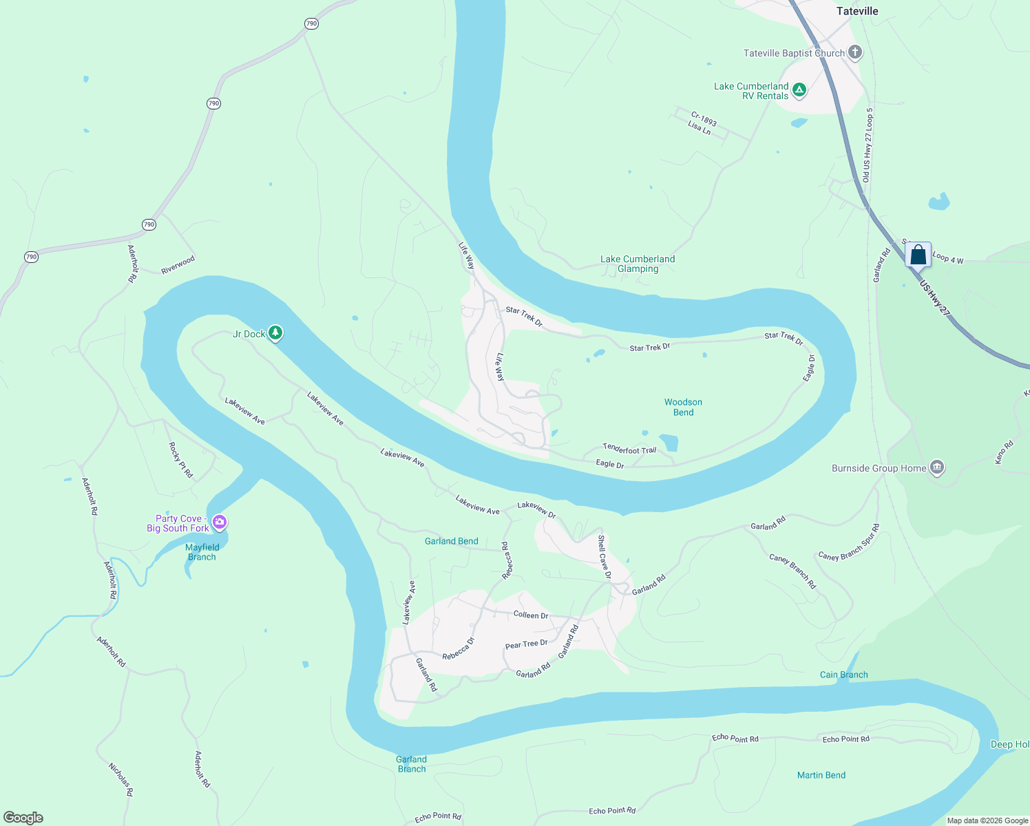 map of restaurants, bars, coffee shops, grocery stores, and more near Powell Place in Bronston