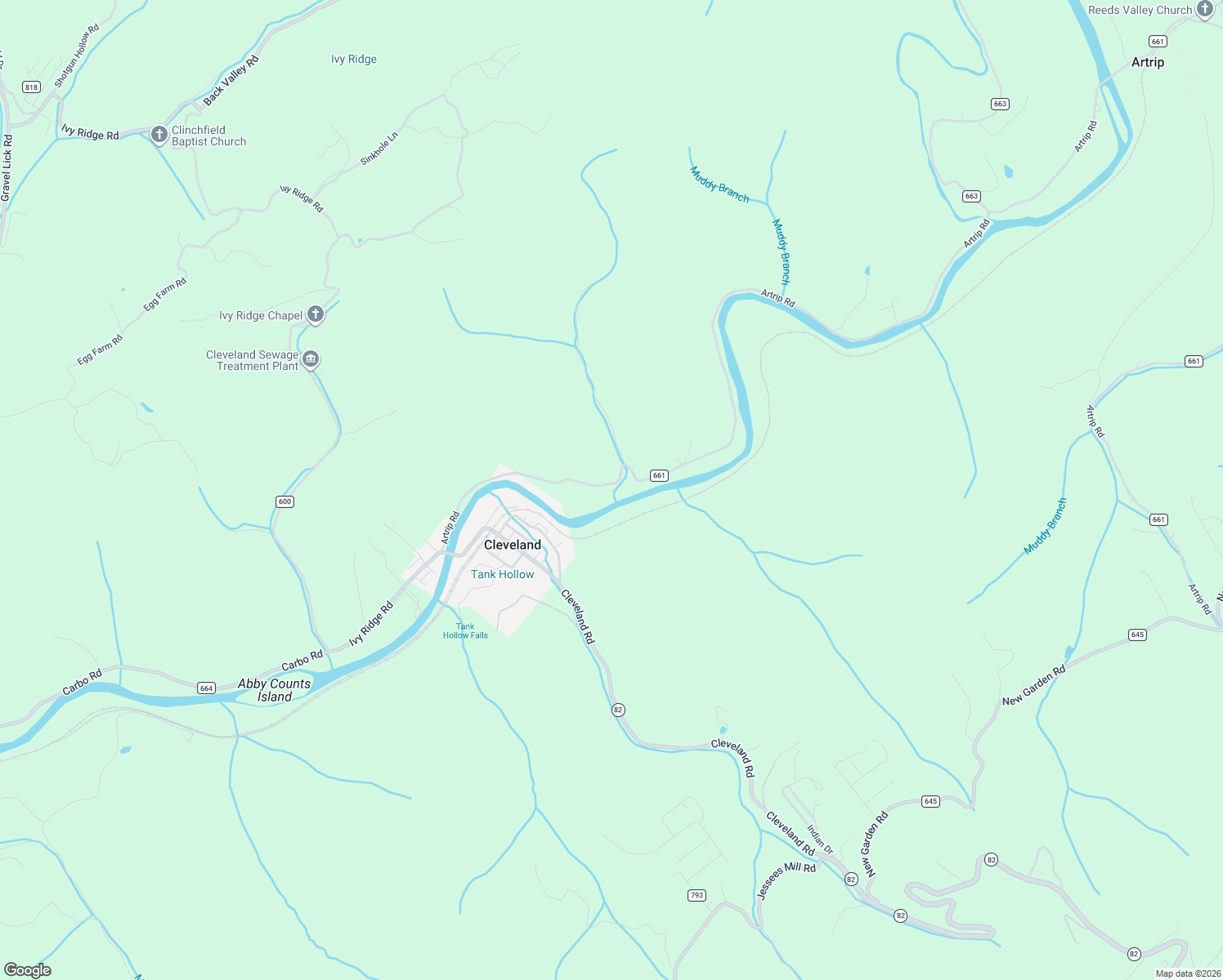map of restaurants, bars, coffee shops, grocery stores, and more near 630 Artrip Road in Cleveland