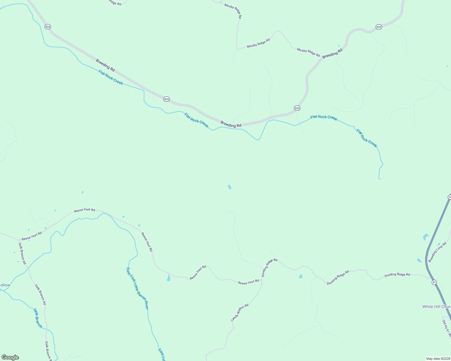 map of restaurants, bars, coffee shops, grocery stores, and more near 5488 Reese Hurt Road in Breeding