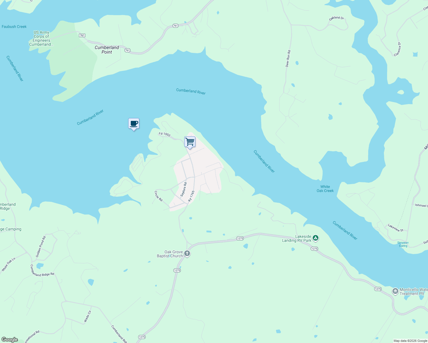 map of restaurants, bars, coffee shops, grocery stores, and more near 197 Smith McClees Road in Monticello
