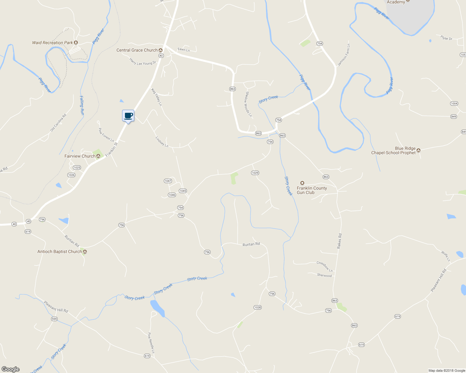 map of restaurants, bars, coffee shops, grocery stores, and more near 534 Falcon Ridge Road in Rocky Mount