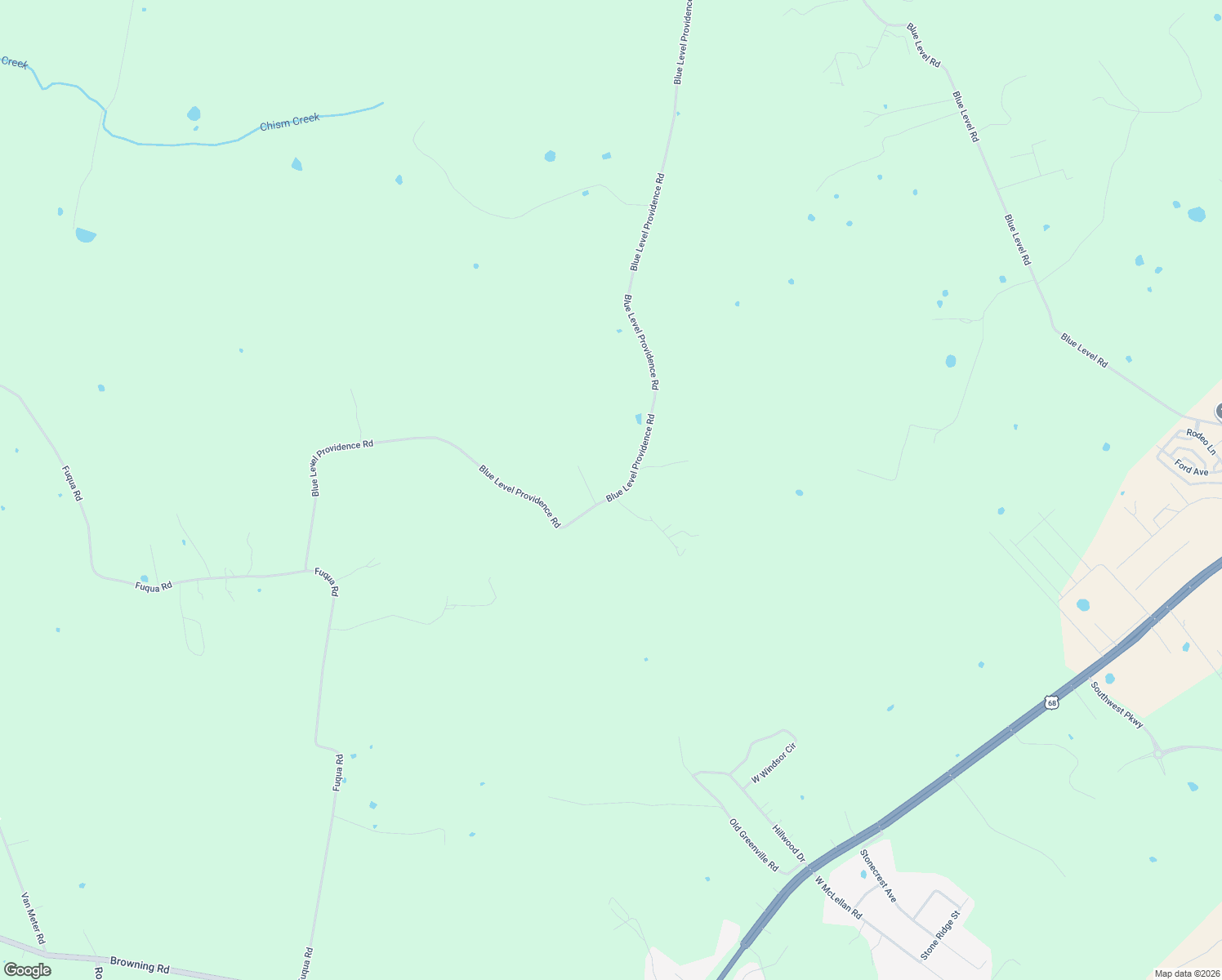 map of restaurants, bars, coffee shops, grocery stores, and more near 1665 Blue Level Providence Road in Rockfield