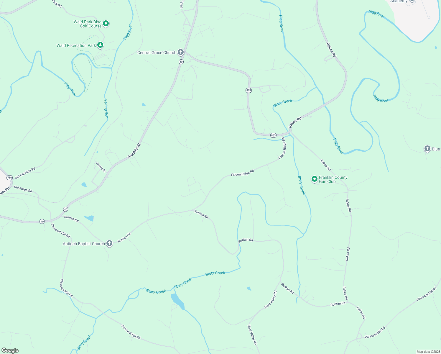 map of restaurants, bars, coffee shops, grocery stores, and more near 361 Falcon Ridge Rd in Rocky Mt