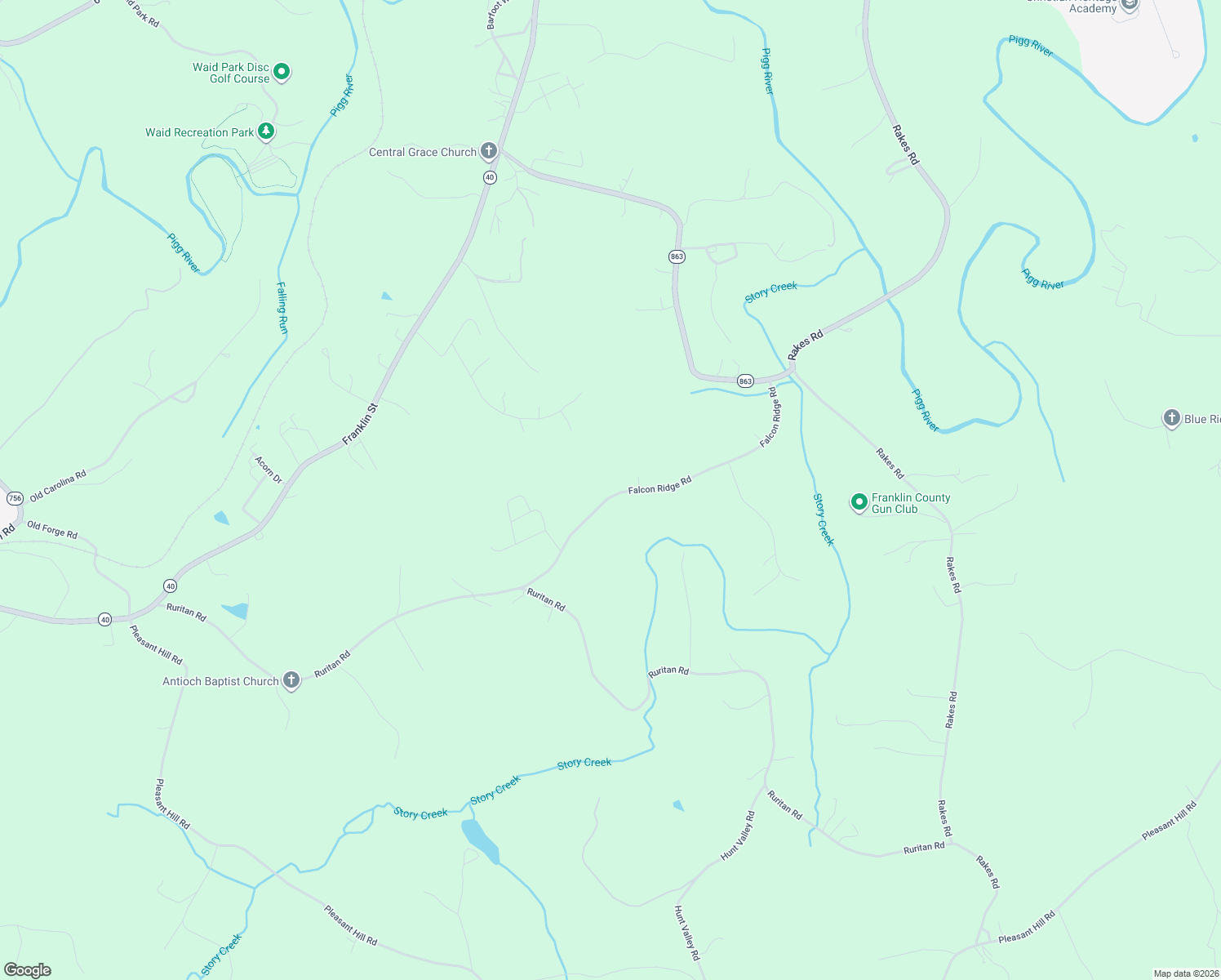 map of restaurants, bars, coffee shops, grocery stores, and more near 361 Falcon Ridge Rd in Rocky Mt