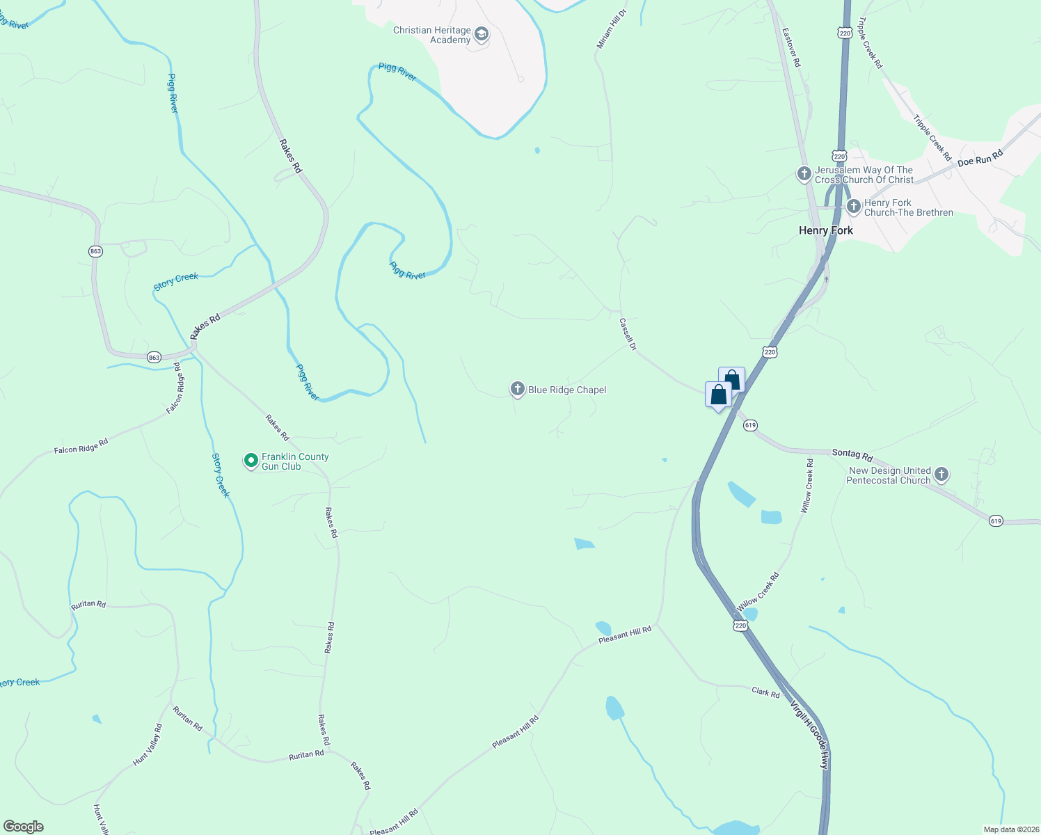map of restaurants, bars, coffee shops, grocery stores, and more near 391 Blue Ridge Court in Rocky Mount