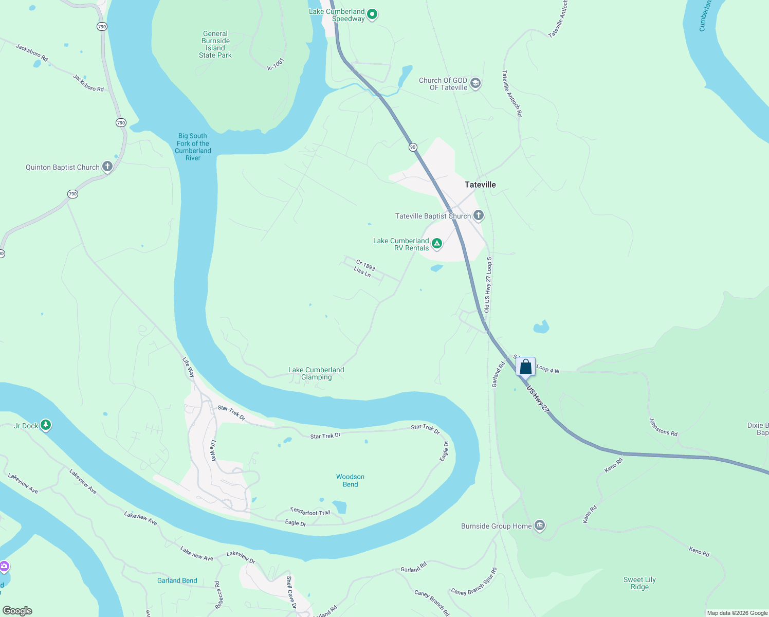 map of restaurants, bars, coffee shops, grocery stores, and more near 436-562 Lewis Bray Road in Burnside