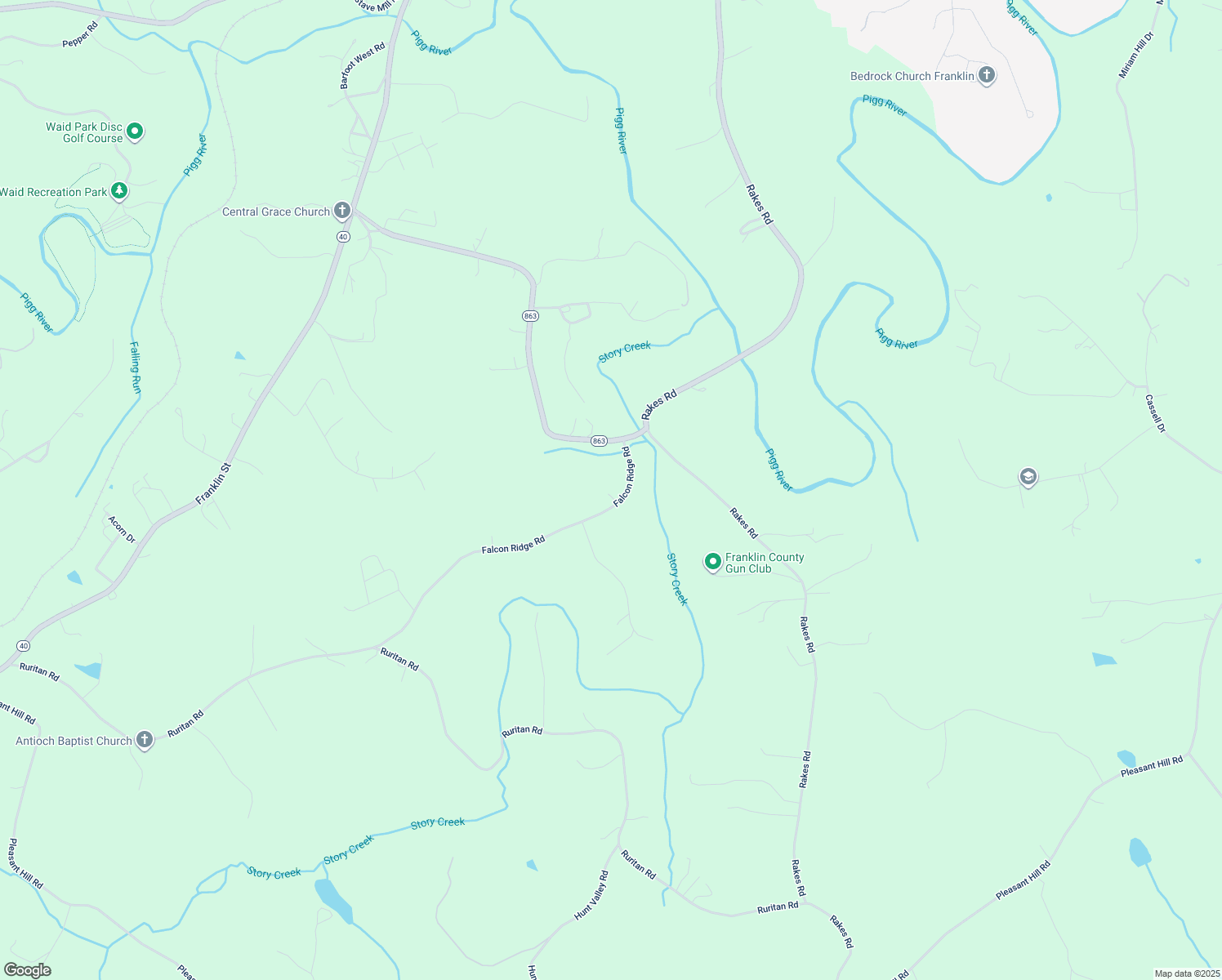 map of restaurants, bars, coffee shops, grocery stores, and more near 835 Falcon Ridge Road in Rocky Mount