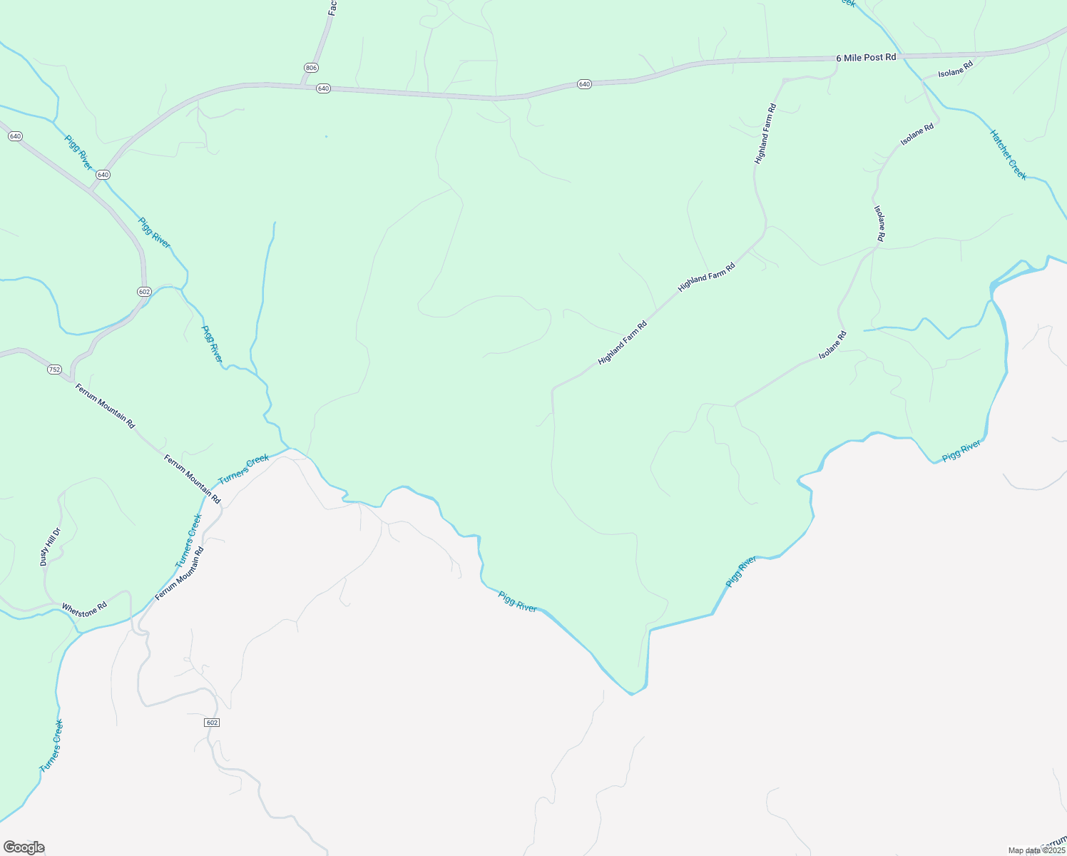 map of restaurants, bars, coffee shops, grocery stores, and more near 1685 Highland Farm Road in Callaway
