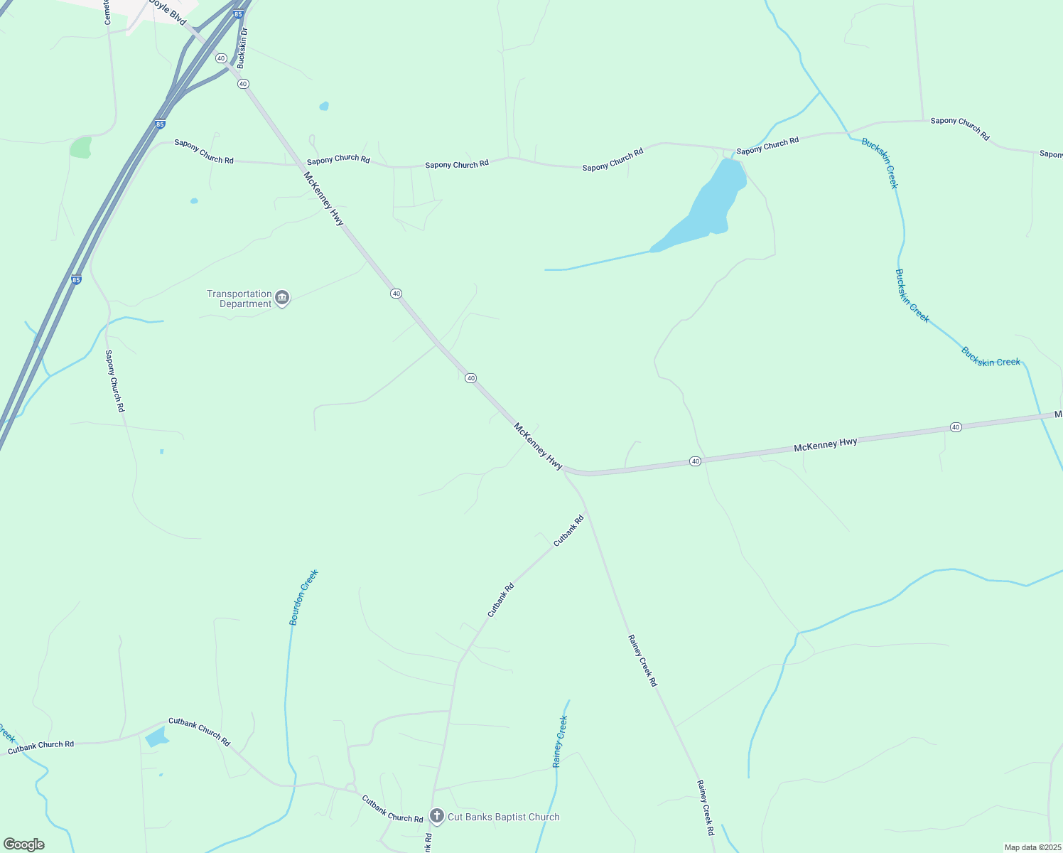 map of restaurants, bars, coffee shops, grocery stores, and more near 12422 McKenney Highway in McKenney