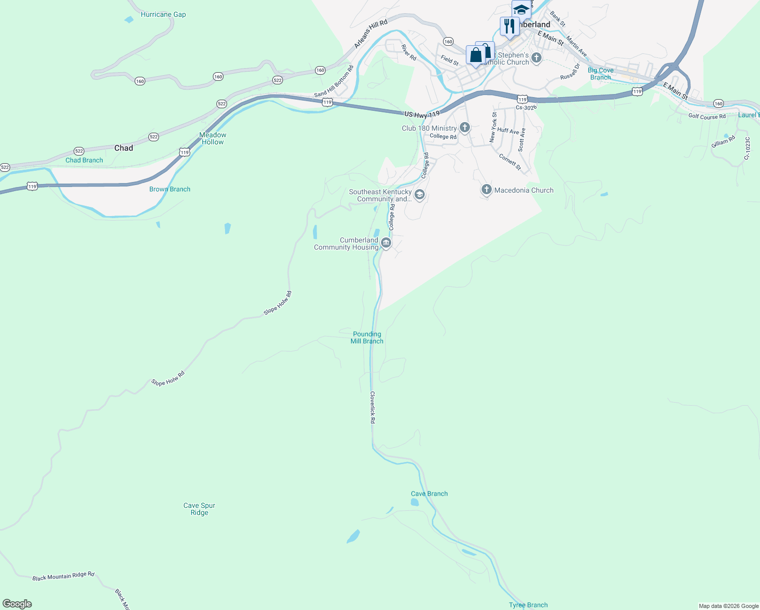 map of restaurants, bars, coffee shops, grocery stores, and more near 700 College Road in Cumberland