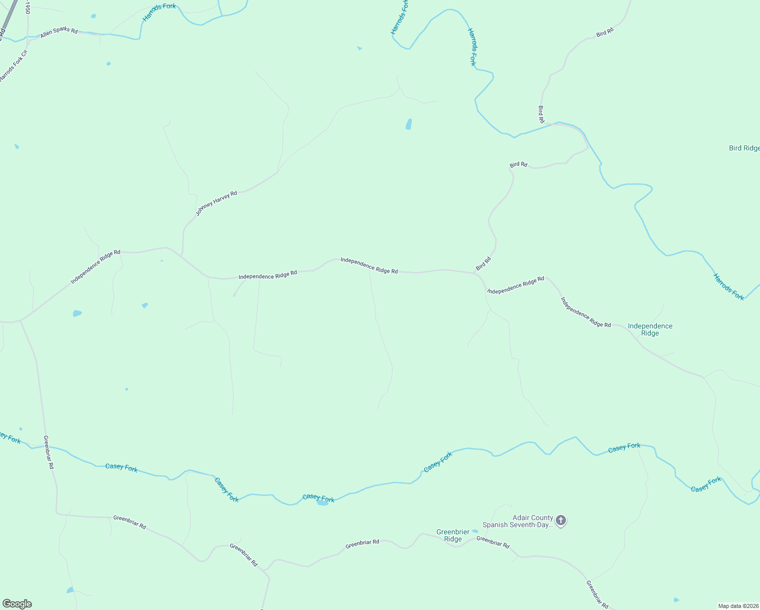 map of restaurants, bars, coffee shops, grocery stores, and more near B Hurt Road in Breeding
