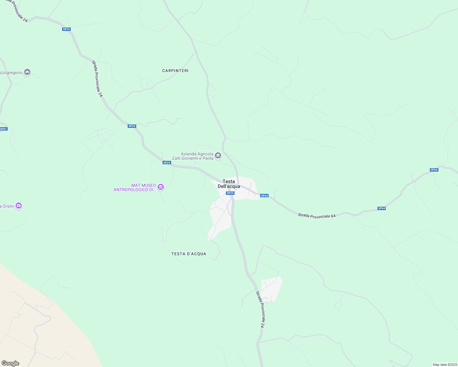 map of restaurants, bars, coffee shops, grocery stores, and more near 76 Via Gallo Soldato in Testa Dell'acqua