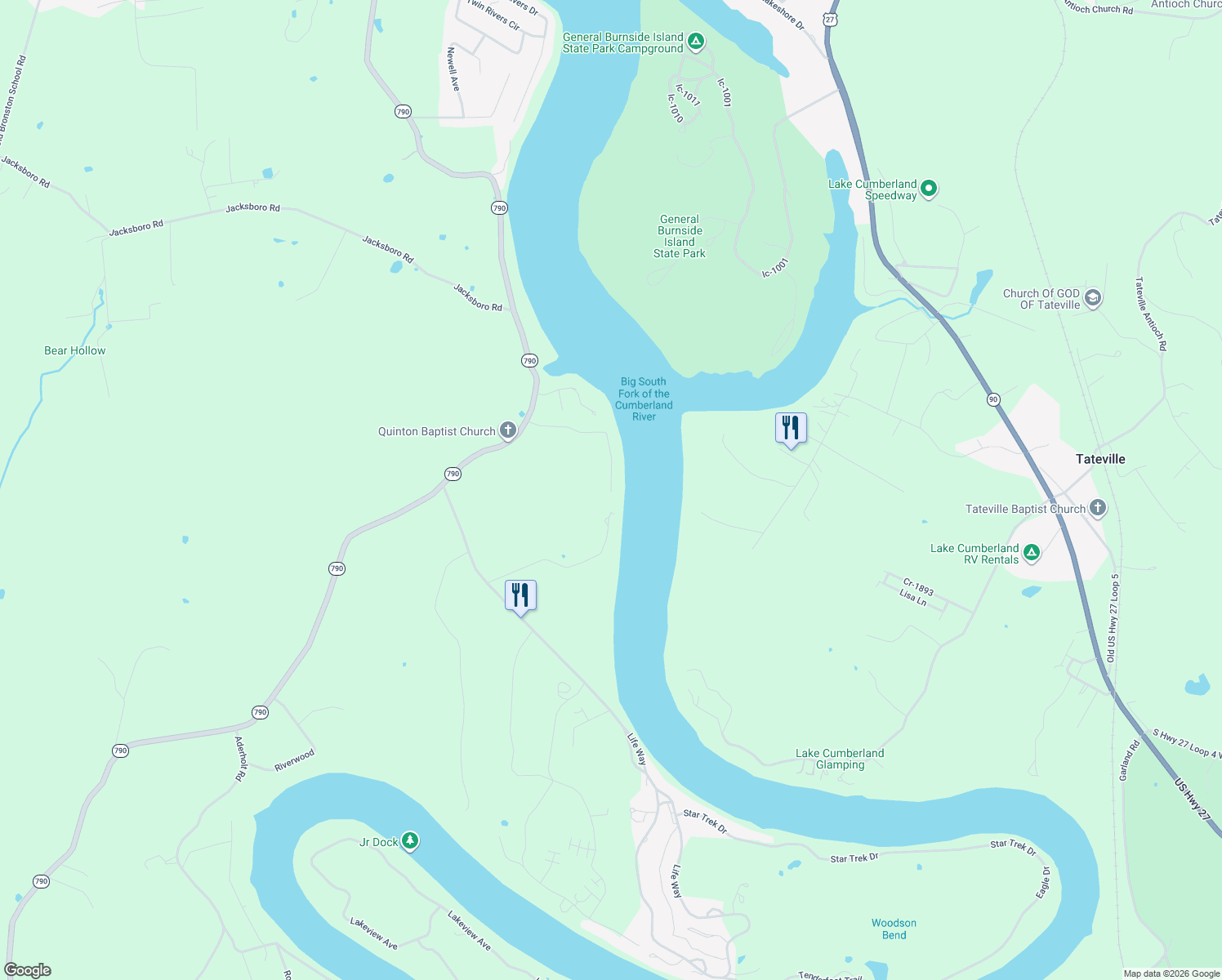 map of restaurants, bars, coffee shops, grocery stores, and more near 436 Hardwick Rd in Bronston